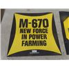 Image 2 : 2 Minneapolis Moline M-670 Tractor + M6 Tractor Paper Dealership Display Posters - 1965 19" x 19" 
