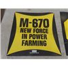 Image 6 : 2 Minneapolis Moline M-670 Tractor + M6 Tractor Paper Dealership Display Posters - 1965 19" x 19" 