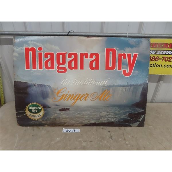 Niagara Dry Ginger Ale Cardboard Sign 22" x 32" 