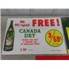 Image 2 : 3 Canada Dry Paper Signs 14" x 22" 