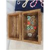Image 2 : Wooden Jewelry Box Loaded with Necklaces, Bracelets, Earrings
