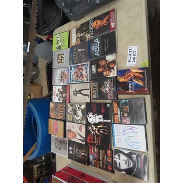 Lot of 26 Music DVDs - Mostly Rock - Beatles, Led Zeplin, ABBA plus more 