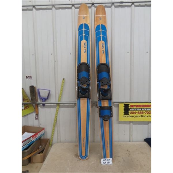 Vintage All Star Water Skis