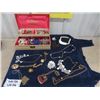 Image 1 : Vintage Jewelry Box Loaded with Goodies!; Necklaces, Brooches, Earrings