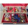 Image 2 : Vintage Jewelry Box Loaded with Goodies!; Necklaces, Brooches, Earrings