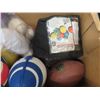 Image 5 : Large Lot of Yard Games + Sports Equipment; Footballs, Horse Shoes, Bocce Balls plus more 