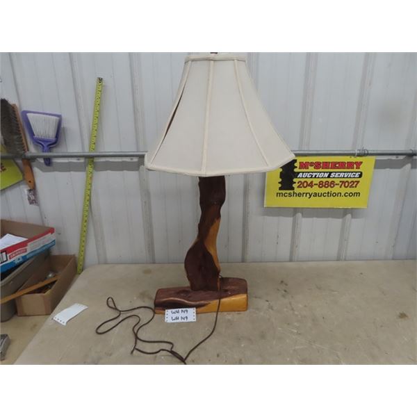 Large Table Lamp Made From Diamond Willow