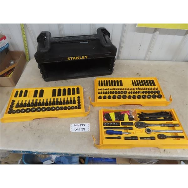Stanley 1/4", 3/8",1/2" Socket Set with Portable Case - missing a couple 