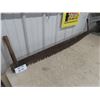 Image 6 : Vintage 2 Man Forest Cleaning Saw with 2 Handles - 66" Long