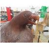 Image 5 : Large Carved Wood Eagle on Perch 28" Tall