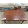 Image 4 : Vintage Solid Wood Folding Table 28"×29"×48"