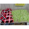 Image 1 : Heart Afghan 54"×60" & Green Fringe Afghan 54"×78"