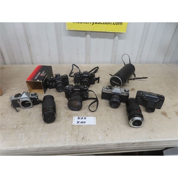 Film Cameras + Lenses: Ricoh Kr5, Pentax Me Super, Yashica FX103