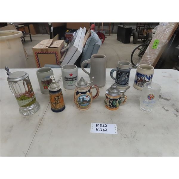 10 Beer Steins & Tankards