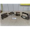 Image 1 : 4 Vintage Irons: 2 Electric, 1 Gas, 1 Cast Sad Iron