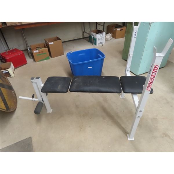 Fitness Club Exercise Bench Press with Leg Coil