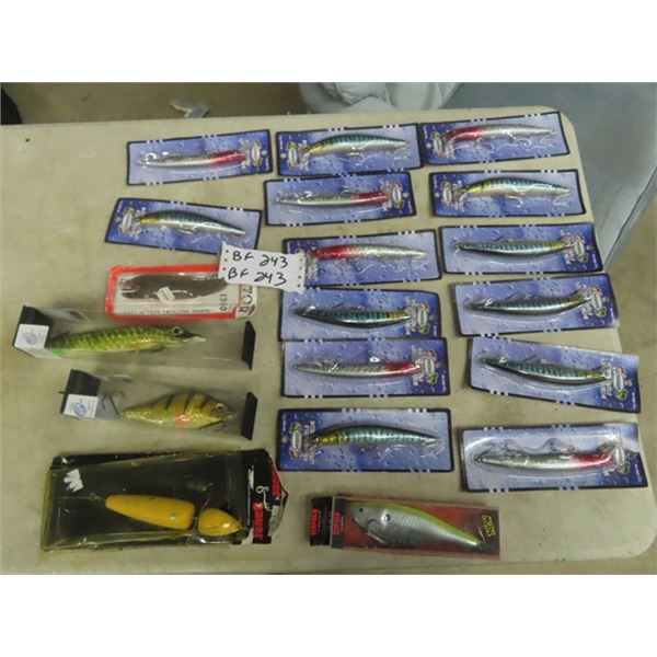 19 New Large Fishing Lures - Up to 8.5"