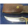Image 3 : Quality 10.5"  Hunting Knife with Engraved Bear in Blade & Leather Holster 