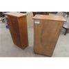 Image 3 : 1 Modern Pine Cabinet, 1 Oak Cabinet - Both 11"×23"×42"