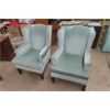 Image 1 : 2 Blue Wing Back Chairs