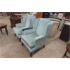 Image 2 : 2 Blue Wing Back Chairs