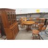 Image 1 : Sears Benchmade Maple 8 pc Dining/ Kitchen Set: China Cabinet 18"×48"×71", Table 30" ×42" wide plus 