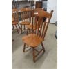 Image 8 : Sears Benchmade Maple 8 pc Dining/ Kitchen Set: China Cabinet 18"×48"×71", Table 30" ×42" wide plus 
