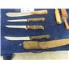 Image 2 : 10 Butcher/ Skinning/ Fillet Knives- 3 with Holsters