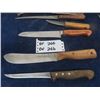 Image 4 : 10 Butcher/ Skinning/ Fillet Knives- 3 with Holsters