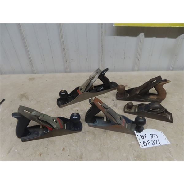 5 Wood Planes- Biggest : Stanely #5