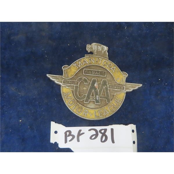 Manitoba Motor League CAA Emblem 4.5"×5.5"