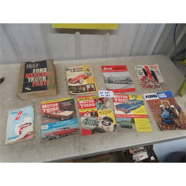 '57 Merc Truck Parts Manual, Mack Manuals, Vintage Jeep Brochures, 1960 International Catalog, Motor