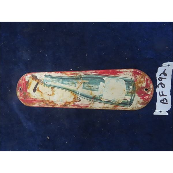 Vintage Metal Canada Dry Palm Press 3.5"×13.5"  - some house paint + Rust- picture shows