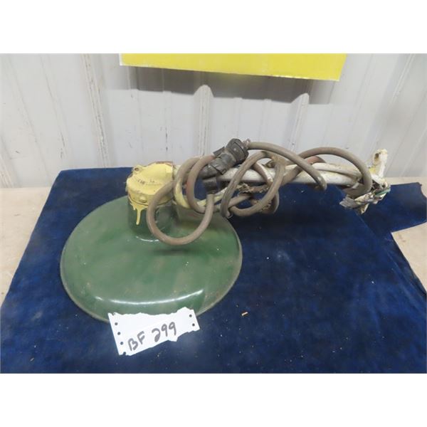 Porcelain Service Station Light with Mount + Wiring  11" Wide at Base