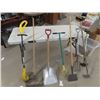 Image 1 : 8 Hand Yard Tools: Potato Fork, Hoe, Edger, Garden Claw, Rake, Aluminum Spade, Electric Weed Eater