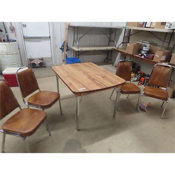 Kitchen Table 29"×36"×48" & 4 Chairs - Good Solid Set
