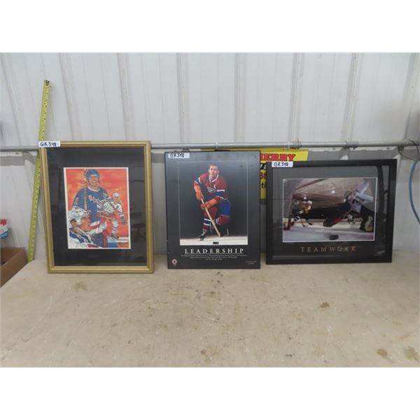 Mark Messier Limited Edition Framed, Rocket Richard Plaque, Teamwork Flicker Picture Framed 