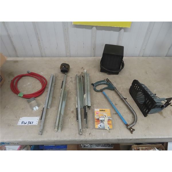 Super Furnace Portable Heater, Small Air Hose, Hack Saw, Drawer Rails plus more