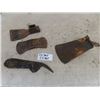 Image 1 : 4 Heavy Cast Tool Parts, Very Large Splitting Wedge, 3 Various Axe Heads