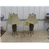 Image 1 : Paor of Metal Table Lamps with Shades 30" Tall
