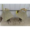 Image 4 : Paor of Metal Table Lamps with Shades 30" Tall