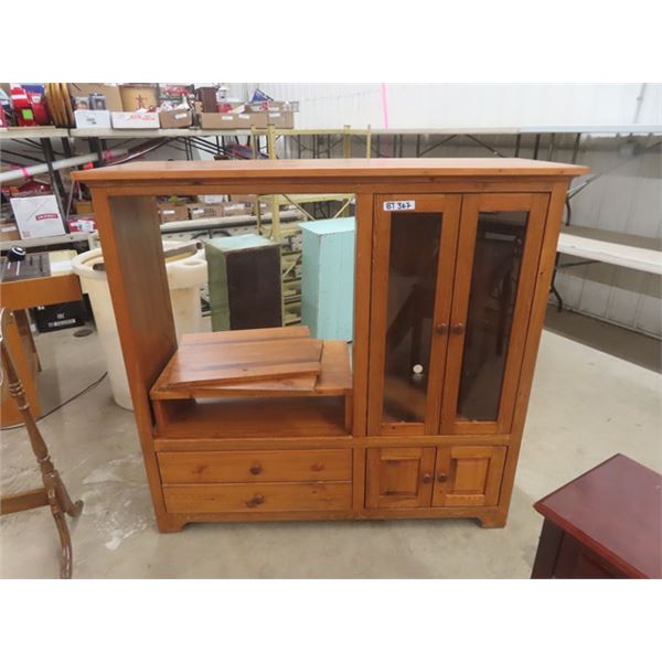 Modern Pine Entertainment Unit 20"×52"×56"