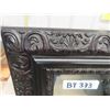 Image 2 : Large Wall Mirror with Ornate Carved Wood Frame + Bevelled Edges 37"×47"