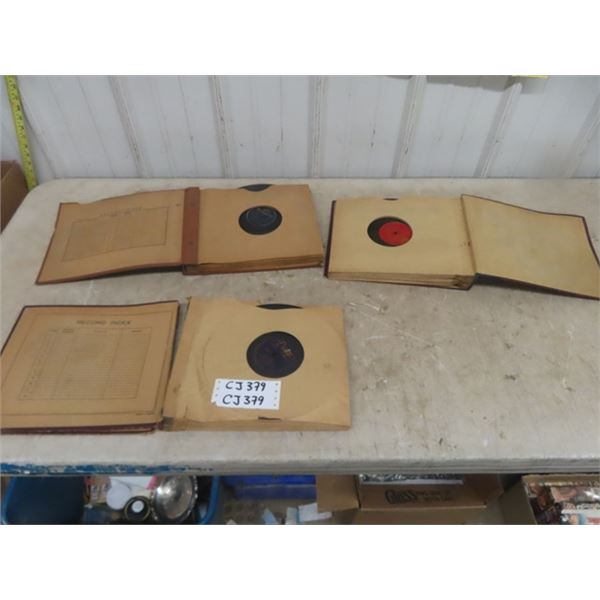 3 Books with Assorted 78 RPM Records