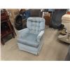 Image 1 : Blue Upholstered Swivel Chair