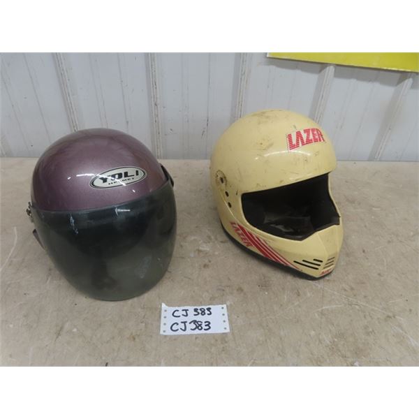 2 Motorcycle/ Snowmobile Helmets