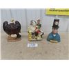Image 1 : 3 Assorted Ceramic Figural Liquor Decanters: Eagle, Polish  Legion Horse + Rider, Hudson's Bay Abe L