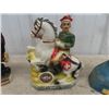 Image 3 : 3 Assorted Ceramic Figural Liquor Decanters: Eagle, Polish  Legion Horse + Rider, Hudson's Bay Abe L