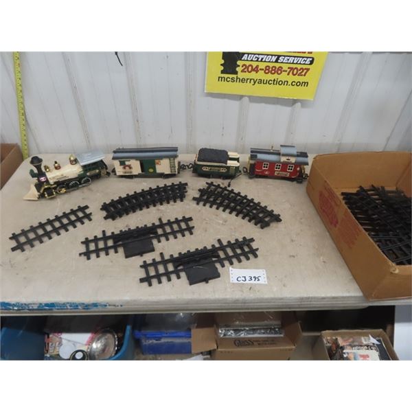 Large Scale Plastic Railroad with 4 Trains- Battery Operated