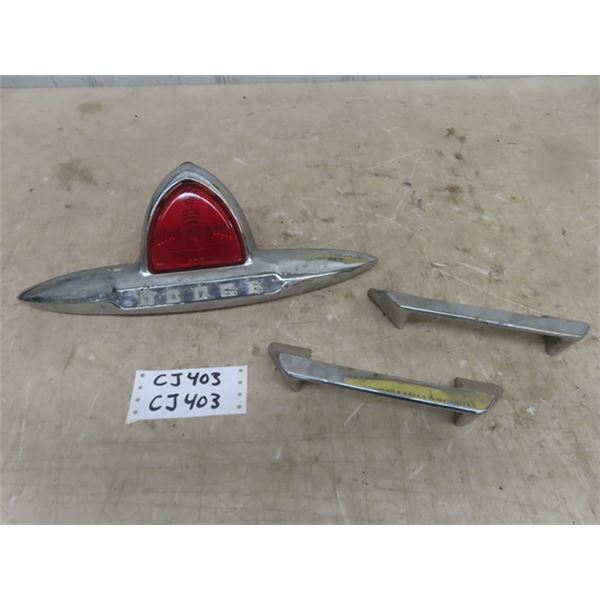 Vintage Dodge Chrome Tail Light + 2 Chrome Handles